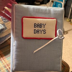 Blue Gingham Baby Days Photo Album holds 200 pictures-holds negatives if needed